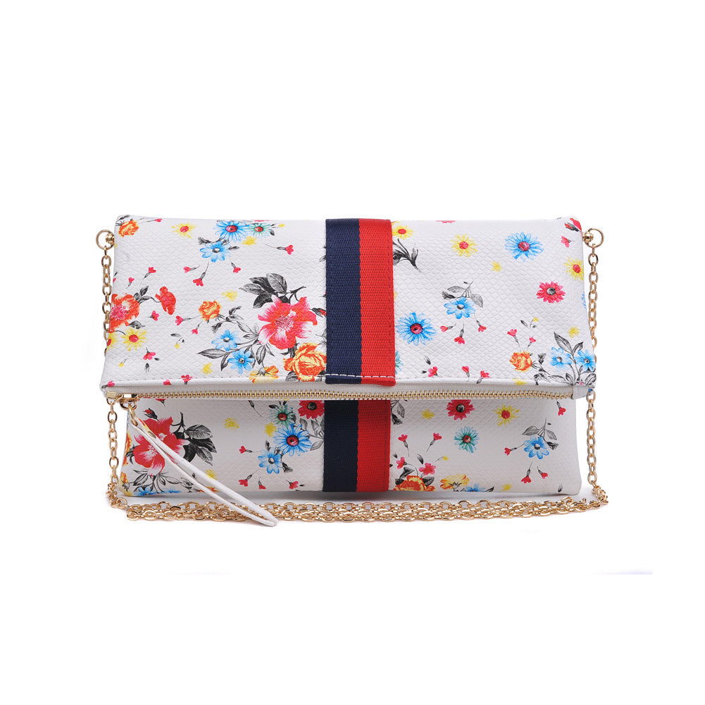 Product Image of Moda Luxe Jules Print Clutch 842017119401 View 5 | White