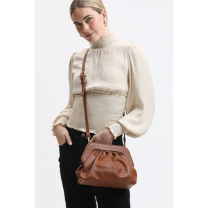 Woman wearing Tan Moda Luxe Charlotte Crossbody 842017134107 View 1 | Tan