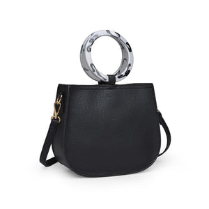 Product Image of Moda Luxe Savanah Pebble Crossbody 842017121572 View 6 | Black