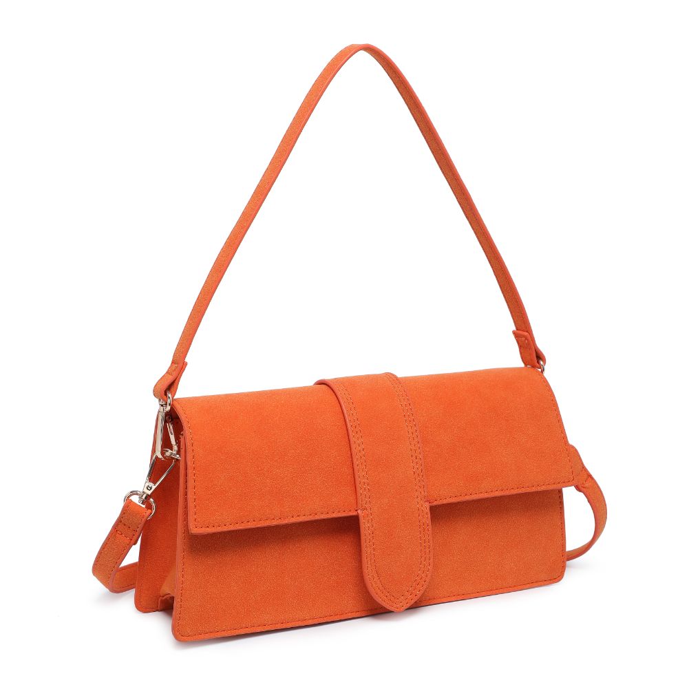 Product Image of Moda Luxe Violet - Suede Crossbody 842017130734 View 6 | Orange