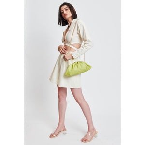 Woman wearing Lime Moda Luxe Jewel Clutch 842017131885 View 3 | Lime