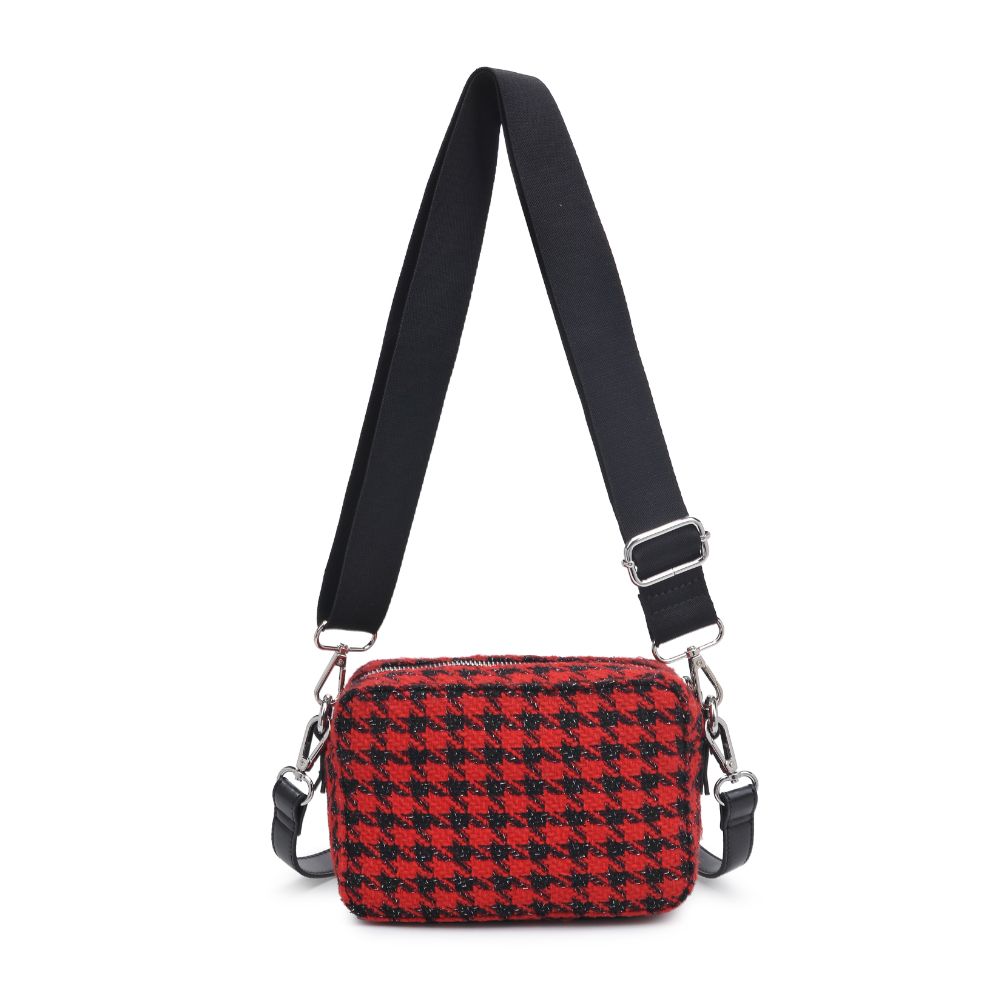 Product Image of Moda Luxe Keekee - Houndstooth Crossbody 842017133049 View 7 | Red