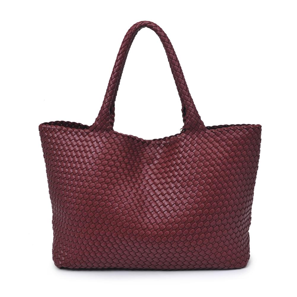 Product Image of Moda Luxe Solana Tote 842017135760 View 7 | Burgundy