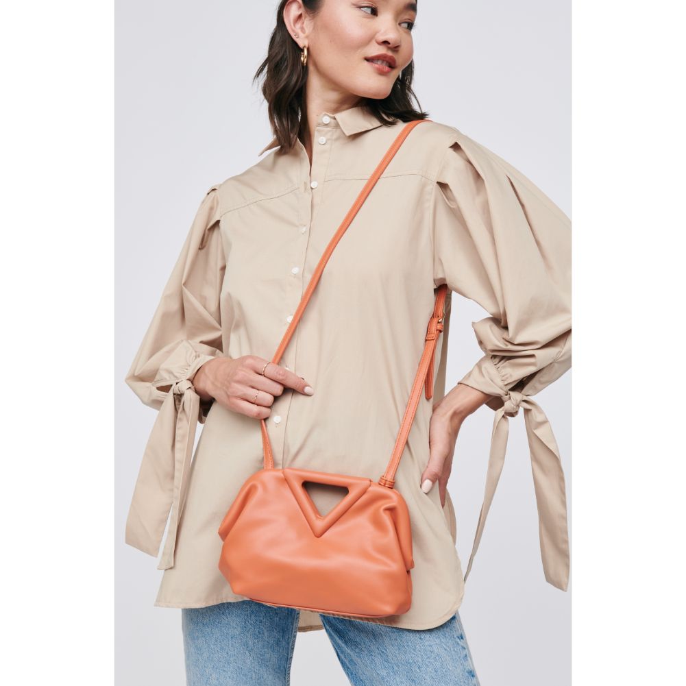 Woman wearing Tangerine Moda Luxe Kylie Crossbody 842017129103 View 1 | Tangerine