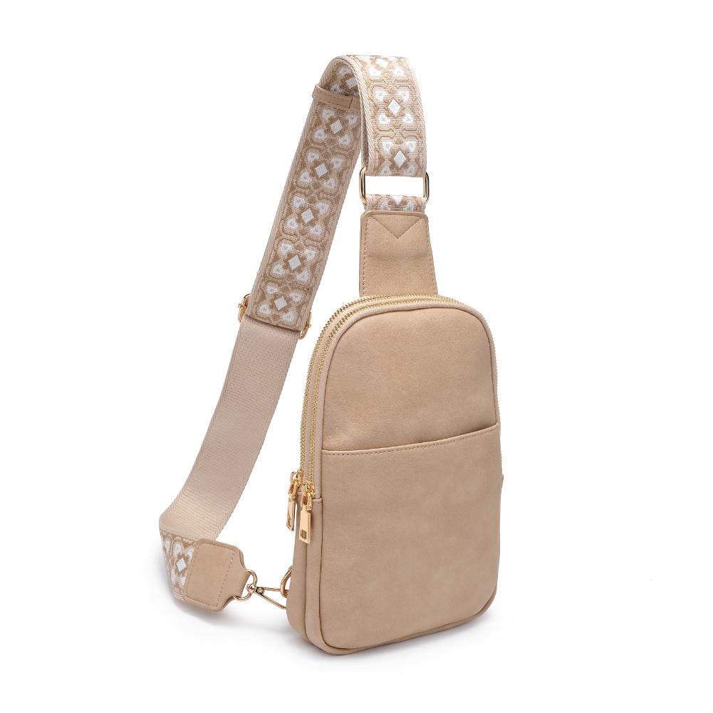 Product Image of Moda Luxe Zuri Sling Backpack 842017135852 View 2 | Natural