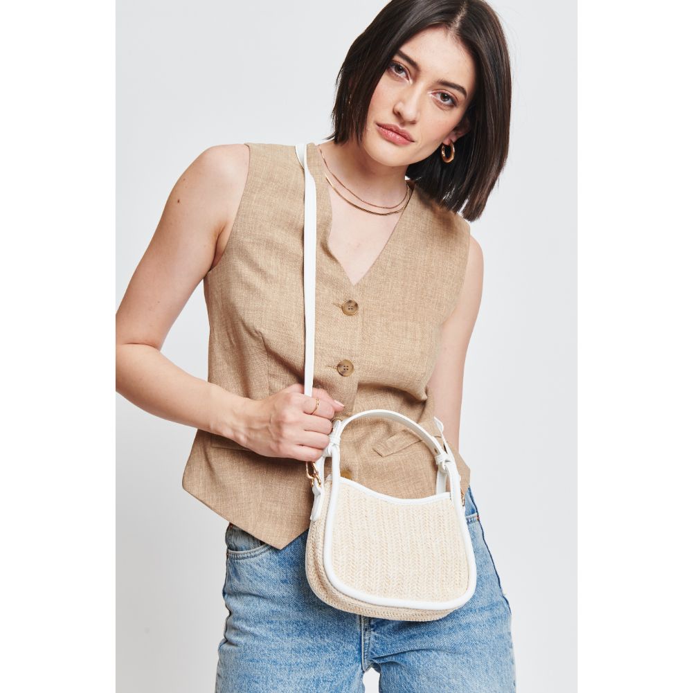 Woman wearing Natural White Moda Luxe Aimee Crossbody 842017131175 View 2 | Natural White