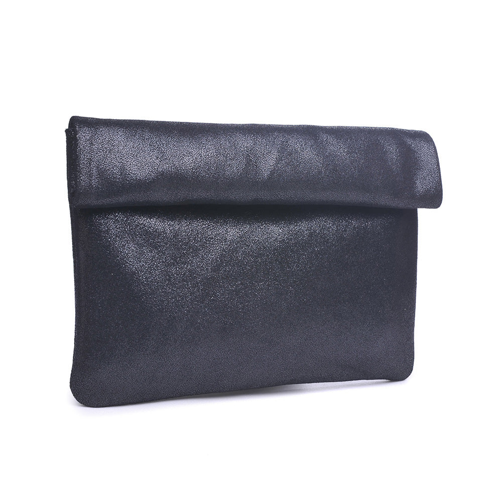 Product Image of Moda Luxe Gianna Metallic Clutch 842017110781 View 2 | Black