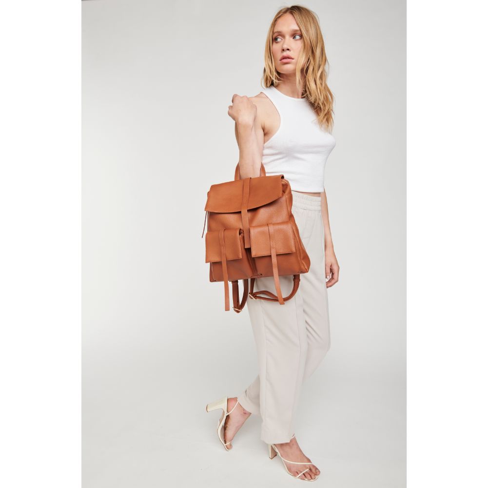 Woman wearing Tan Moda Luxe Charlotte Tote 842017127093 View 3 | Tan