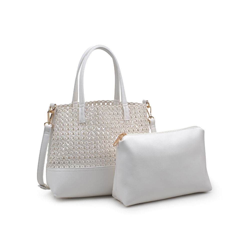 Product Image of Moda Luxe Monaco Tote 842017123965 View 6 | White