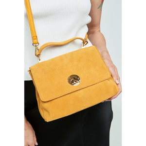 Woman wearing Mustard Moda Luxe Annie Crossbody 842017123606 View 1 | Mustard