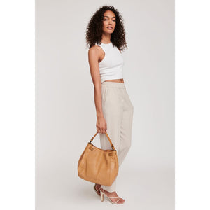 Woman wearing Tan Moda Luxe Raven Hobo 842017120711 View 2 | Tan