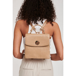 Woman wearing Natural Moda Luxe Layne Backpack 842017125839 View 1 | Natural