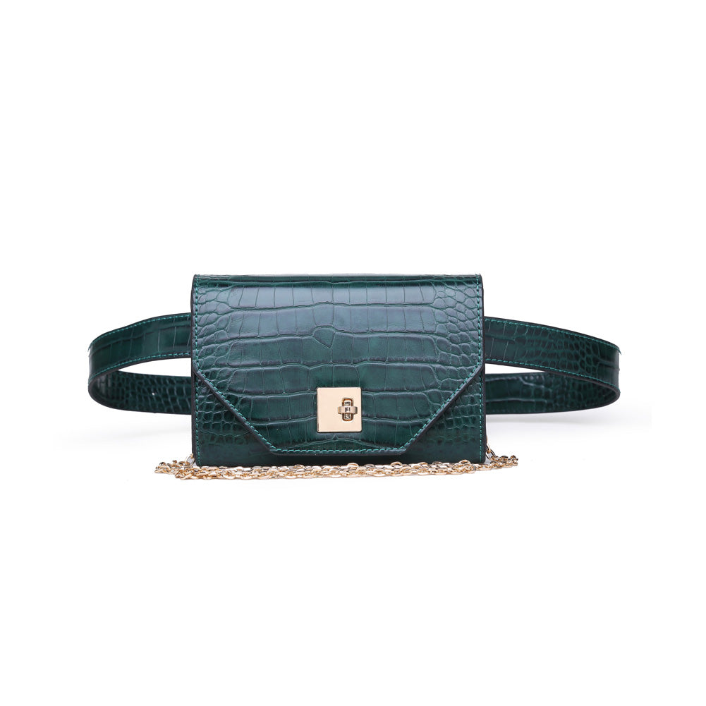 Product Image of Moda Luxe Vera Croc Belt Bag 842017115793 View 1 | Emerald