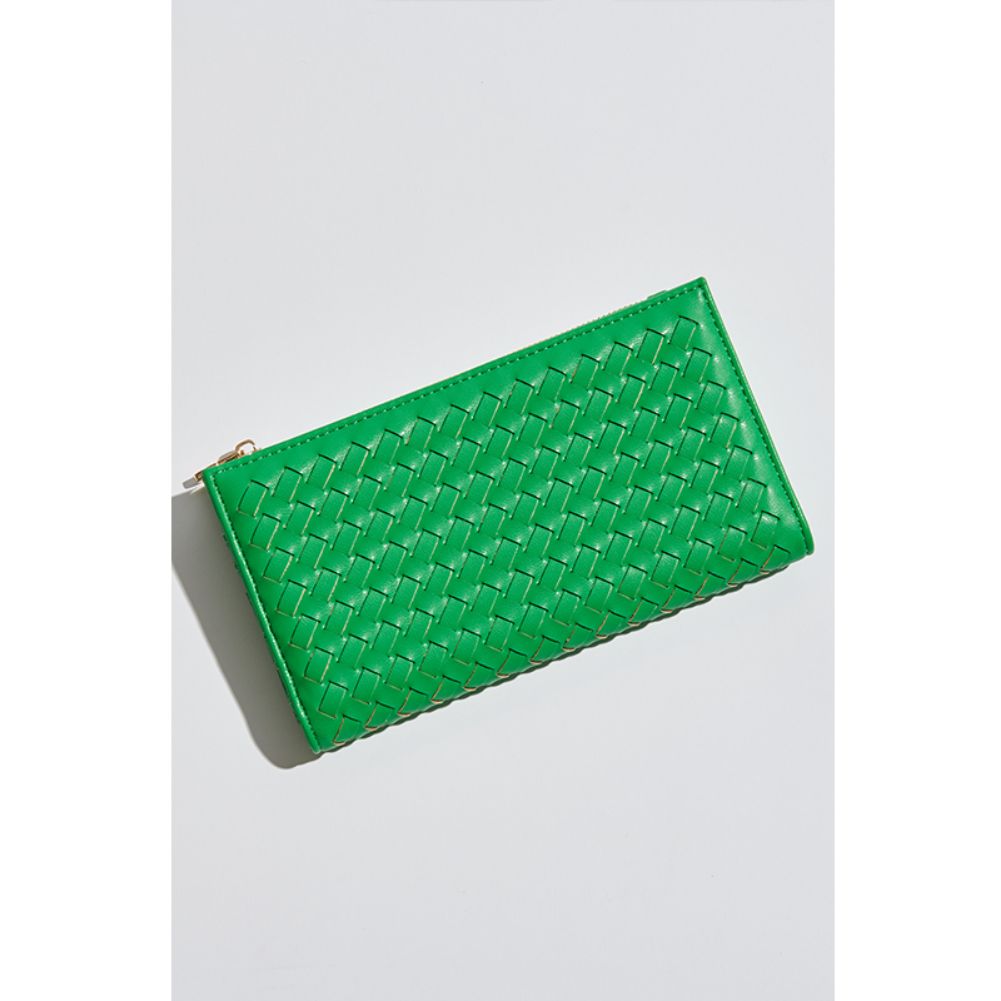 Woman wearing Kelly Green Moda Luxe Thalia Wallet 842017132387 View 1 | Kelly Green