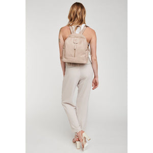 Woman wearing Natural Moda Luxe Bowie Backpack 842017127550 View 4 | Natural