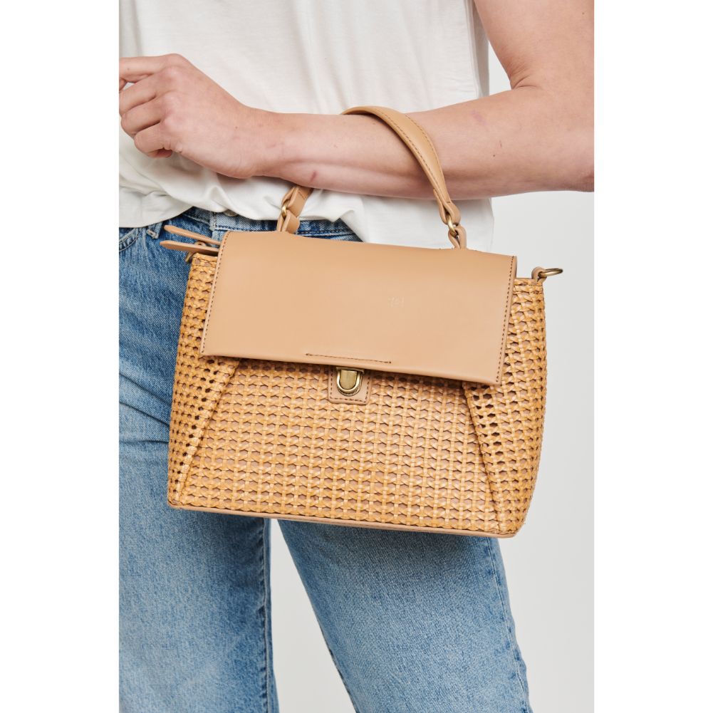 Woman wearing Natural Moda Luxe Sydney Crossbody 842017124856 View 2 | Natural