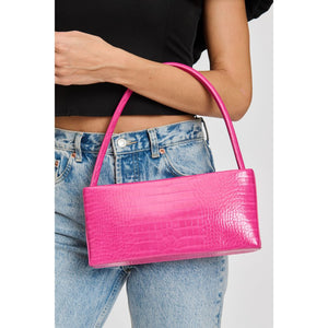 Woman wearing Fuchsia Moda Luxe Mandy Crossbody 842017133315 View 1 | Fuchsia