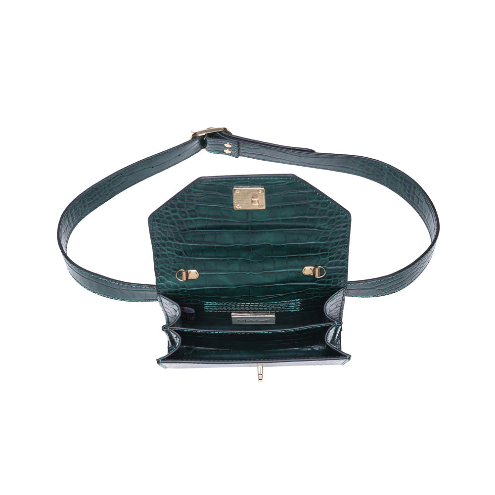 Product Image of Moda Luxe Vera Croc Belt Bag 842017115793 View 4 | Emerald