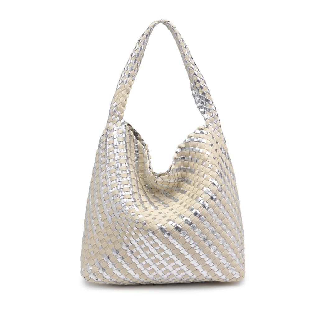 Product Image of Moda Luxe Ellery Hobo 842017136880 View 7 | Silver Ivory