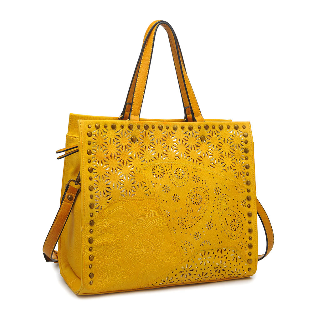 Product Image of Moda Luxe Valerie Tote 842017113744 View 6 | Yellow