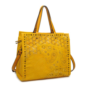 Product Image of Moda Luxe Valerie Tote 842017113744 View 6 | Yellow