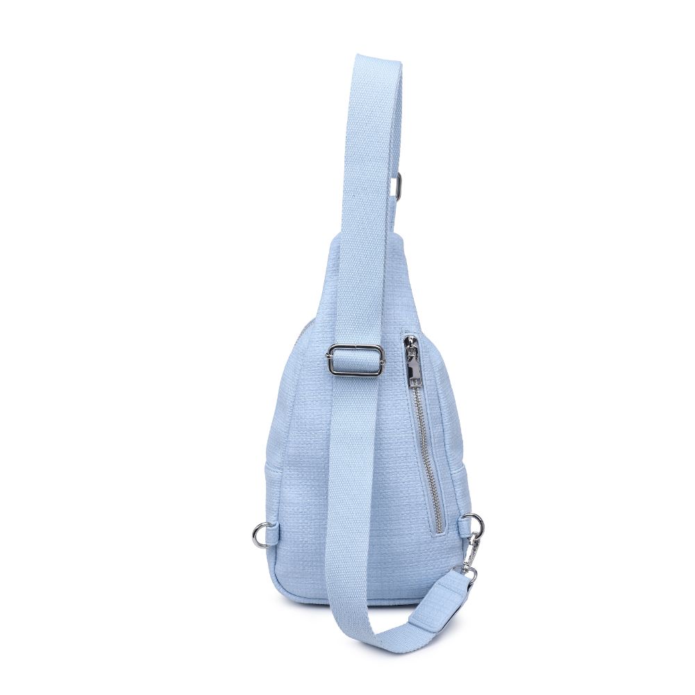 Product Image of Moda Luxe Regina - Coated Canvas Sling Backpack 842017132608 View 7 | Sky Blue