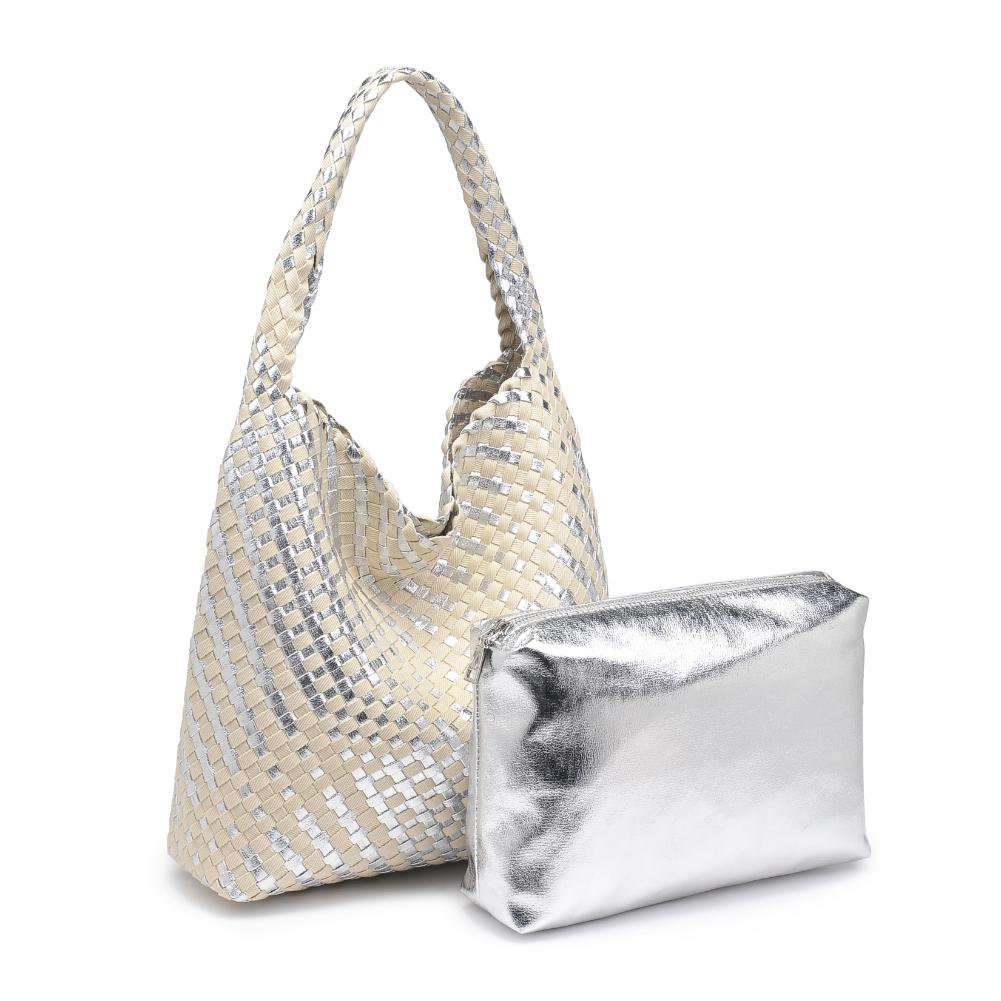 Product Image of Moda Luxe Ellery Hobo 842017136880 View 2 | Silver Ivory