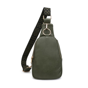 Product Image of Moda Luxe Regina Sling Backpack 842017134060 View 5 | Olive