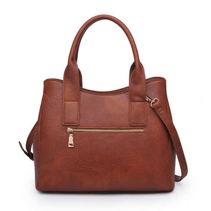 Product Image of Product Image of Moda Luxe Kaitlyn Satchel 842017122326 View 3 | Cognac