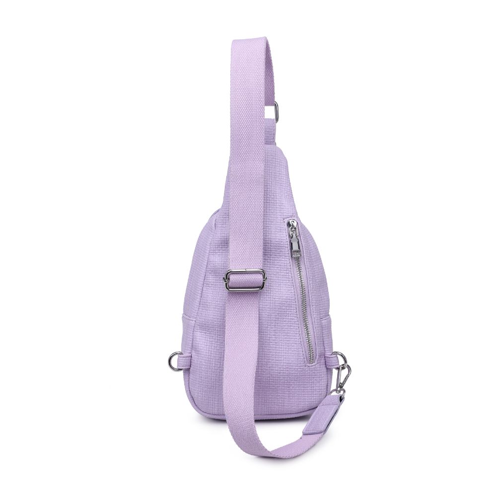 Product Image of Moda Luxe Regina - Coated Canvas Sling Backpack 842017132622 View 7 | Lavender