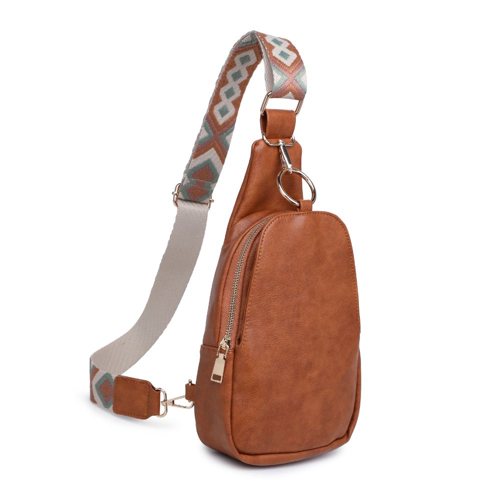 Product Image of Moda Luxe Regina Sling Backpack 842017129547 View 6 | Tan