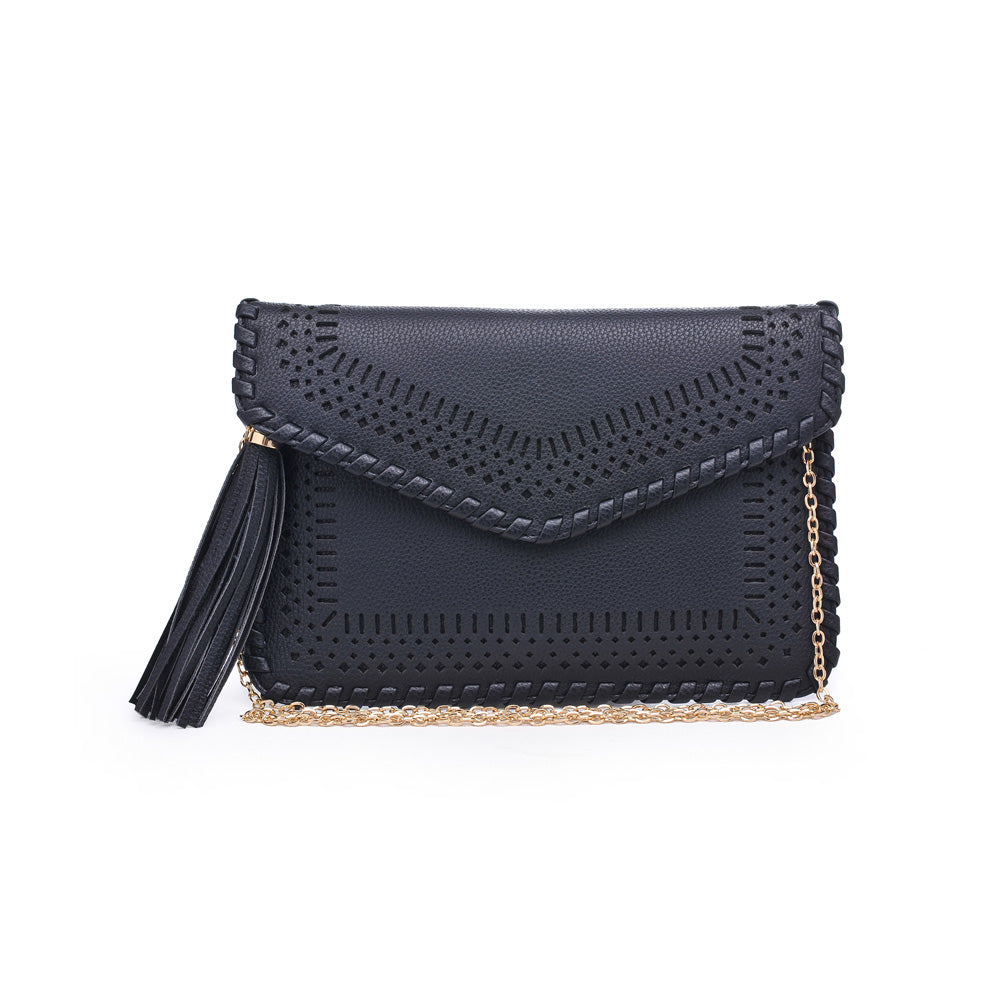 Product Image of Moda Luxe Daisy Clutch 842017118602 View 5 | Black