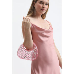 Woman wearing Pink Moda Luxe Vianca Evening Bag 842017133988 View 1 | Pink
