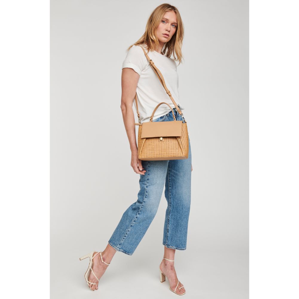 Woman wearing Natural Moda Luxe Sydney Crossbody 842017124856 View 3 | Natural