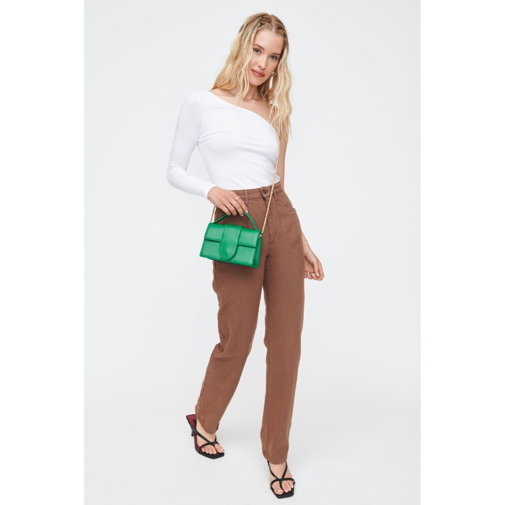 Woman wearing Jade Moda Luxe Elizabeth Crossbody 842017130529 View 3 | Jade