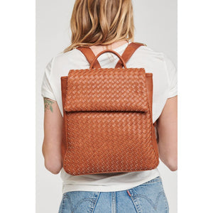 Woman wearing Cognac Moda Luxe Aurie Backpack 842017127253 View 1 | Cognac