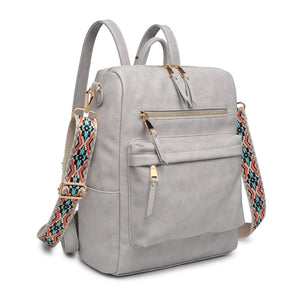 Product Image of Moda Luxe Riley Backpack 842017129424 View 6 | Grey
