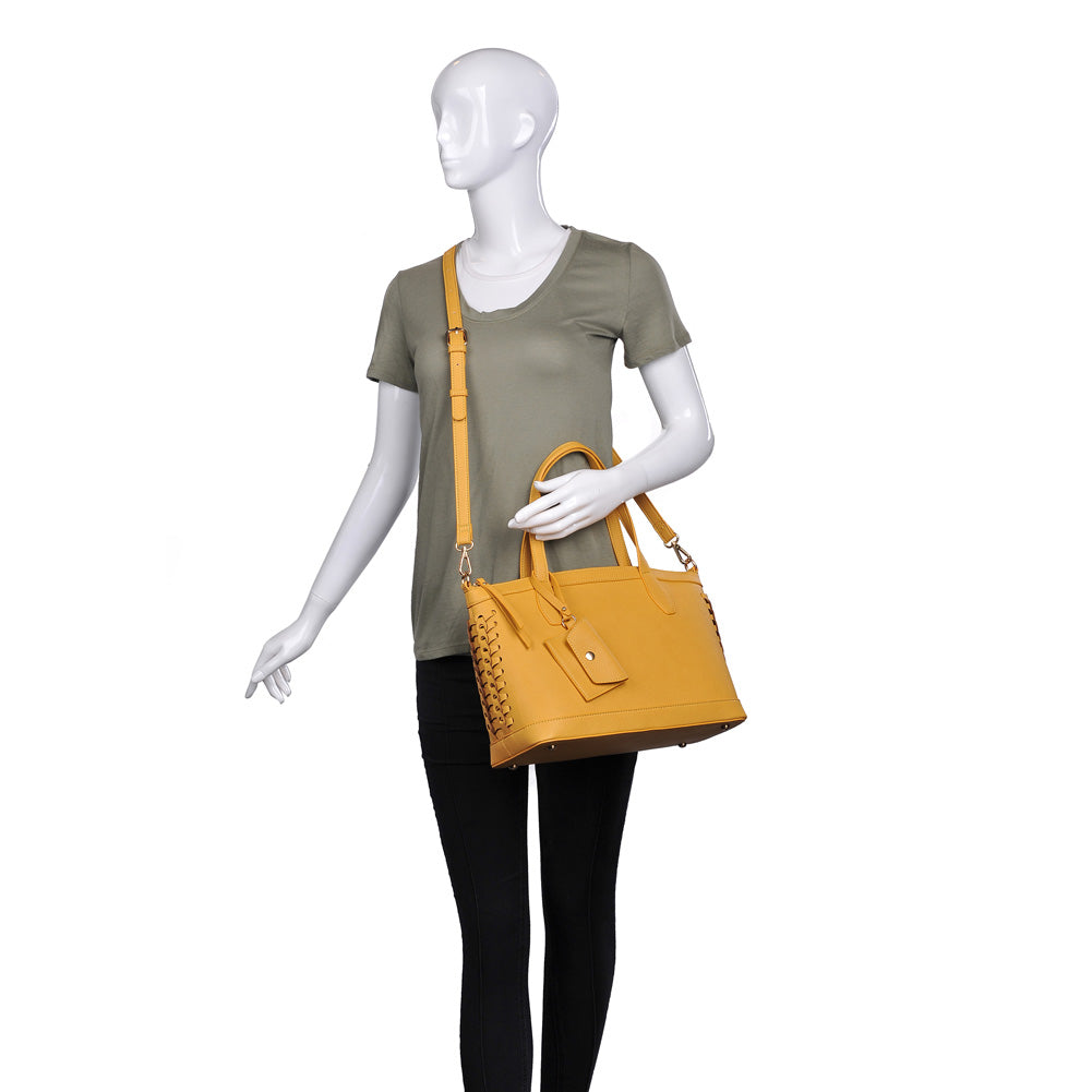 Product Image of Moda Luxe Stormi Satchel 842017118756 View 5 | Mustard