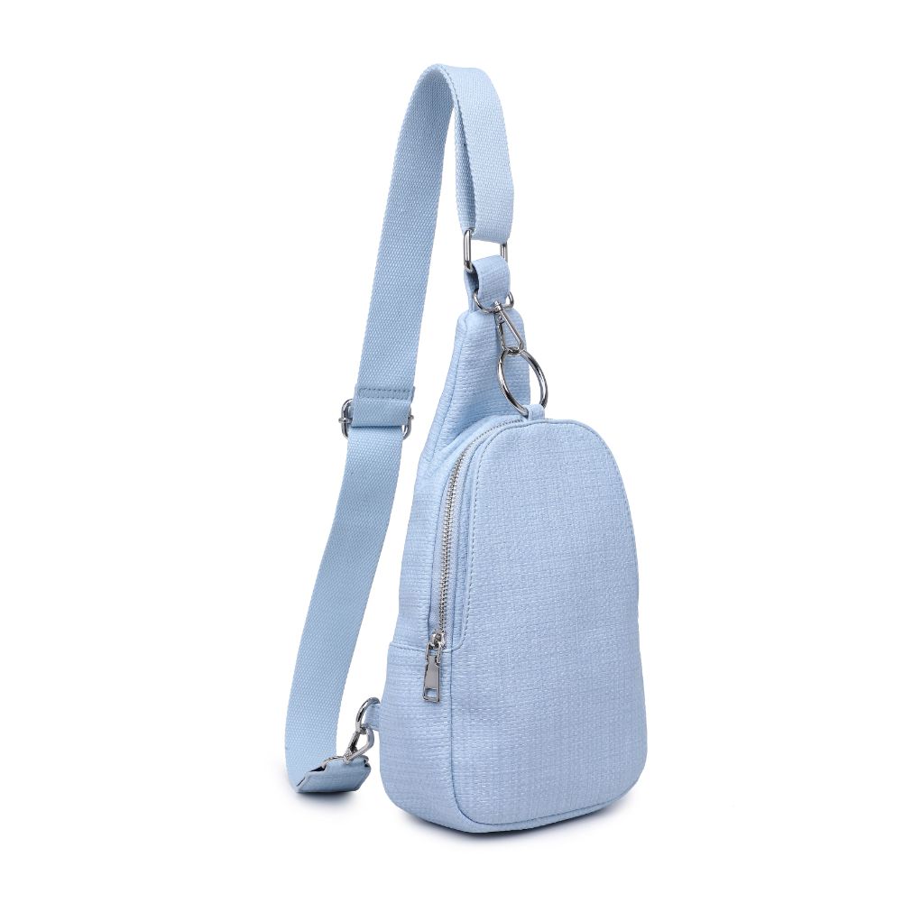 Product Image of Moda Luxe Regina - Coated Canvas Sling Backpack 842017132608 View 6 | Sky Blue