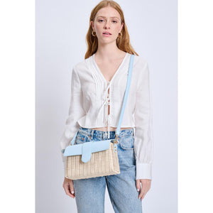 Woman wearing Sky Blue Moda Luxe Swanki Crossbody 842017135234 View 1 | Sky Blue