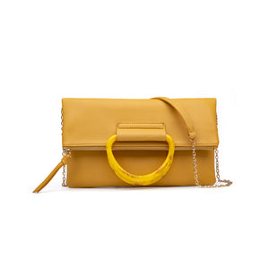 Product Image of Moda Luxe Candice Clutch 842017120391 View 5 | Mustard