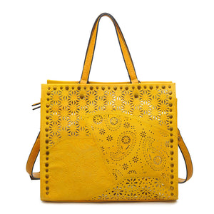 Product Image of Moda Luxe Valerie Tote 842017113744 View 5 | Yellow