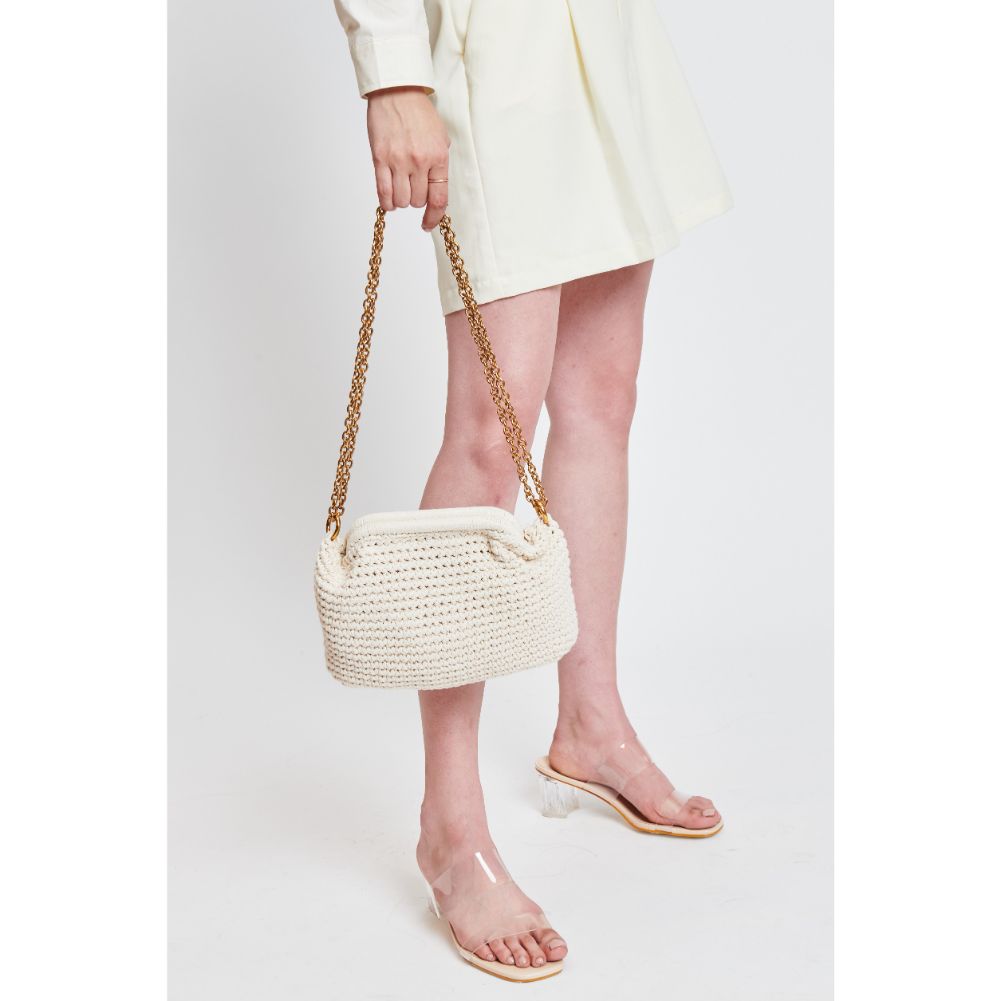 Woman wearing White Moda Luxe Christabel Crossbody 842017131076 View 3 | White