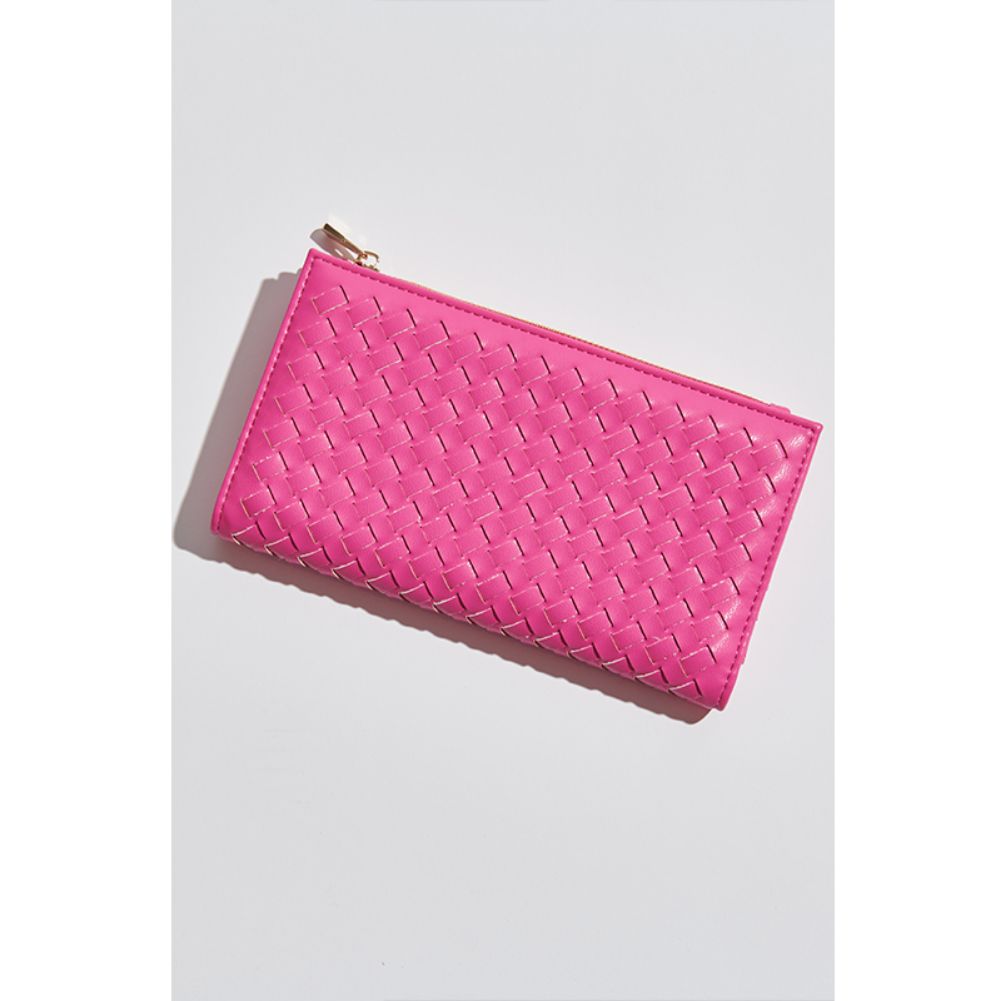 Woman wearing Hot Pink Moda Luxe Thalia Wallet 842017132356 View 1 | Hot Pink