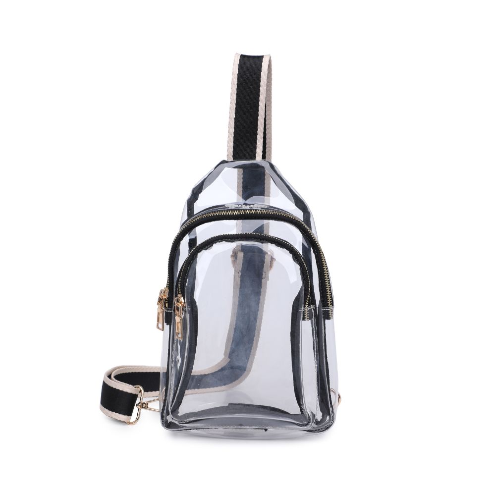 Product Image of Moda Luxe Britney Sling Backpack 842017133513 View 5 | Clear Black