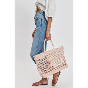 Woman wearing Rose Moda Luxe Meara Tote 842017132790 View 3 | Rose