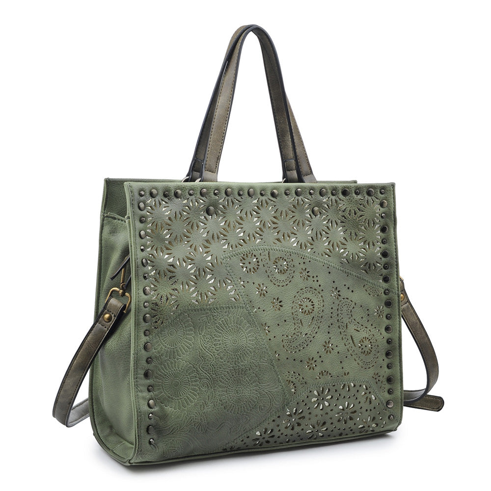 Product Image of Moda Luxe Valerie Tote 842017113768 View 6 | Green