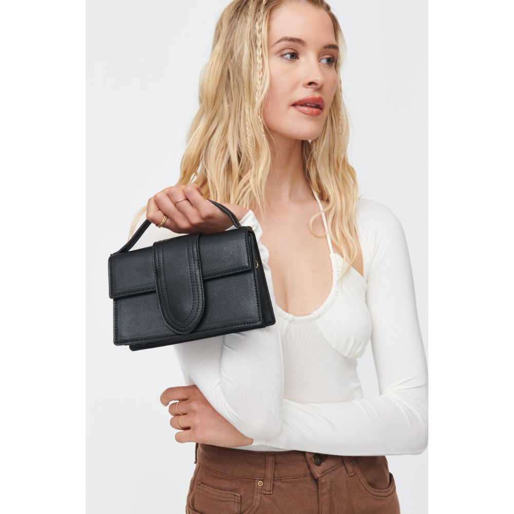 Woman wearing Black Moda Luxe Elizabeth Crossbody 842017130512 View 4 | Black