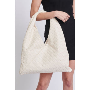 Woman wearing Ivory Moda Luxe Harley Hobo 842017129608 View 1 | Ivory