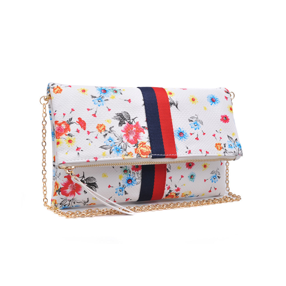 Product Image of Moda Luxe Jules Print Clutch 842017119401 View 6 | White